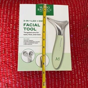 Mario Badescu 3 in 1 LED+ EMS Facial Tool Targeted Care For Eyes Face Neck New
